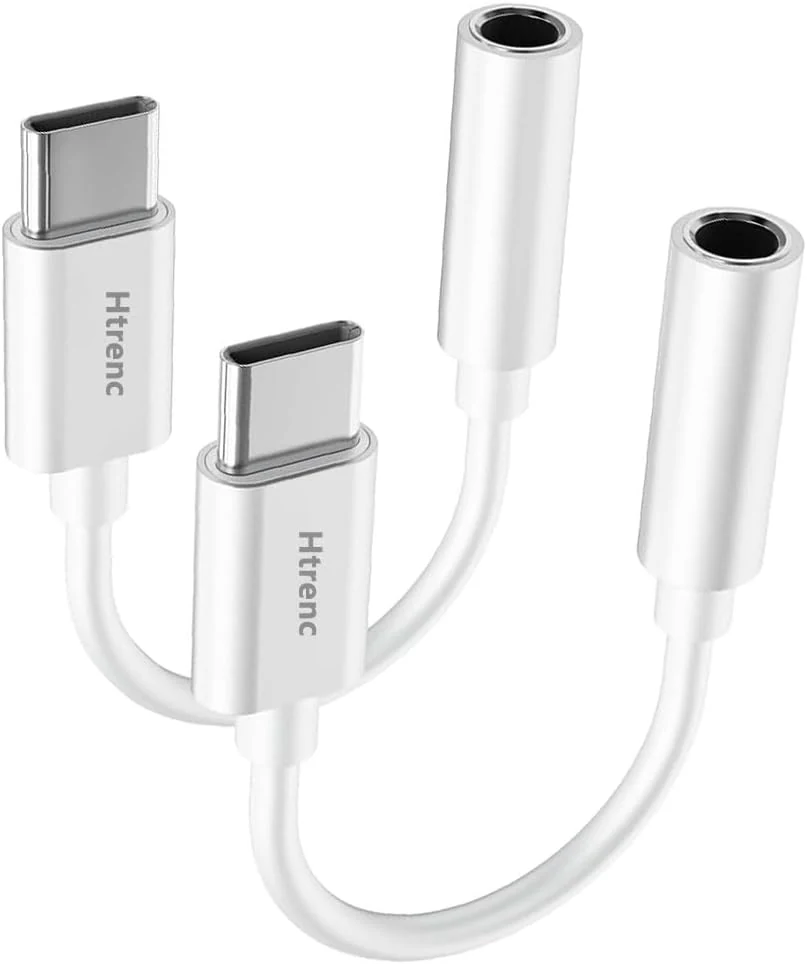 USB C to 3.5mm Headphone Jack Adapter for iPhone17/ iPhone 16/16 Pro/15/15 Pro/Pro Max/Plus, Type C Aux Audio Dongle Cable Cord (2 Pack)