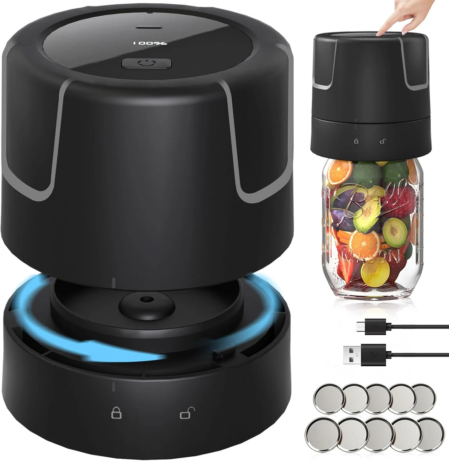 Konatly Electric Mason Jar Vacuum Sealer (85 kPa)
