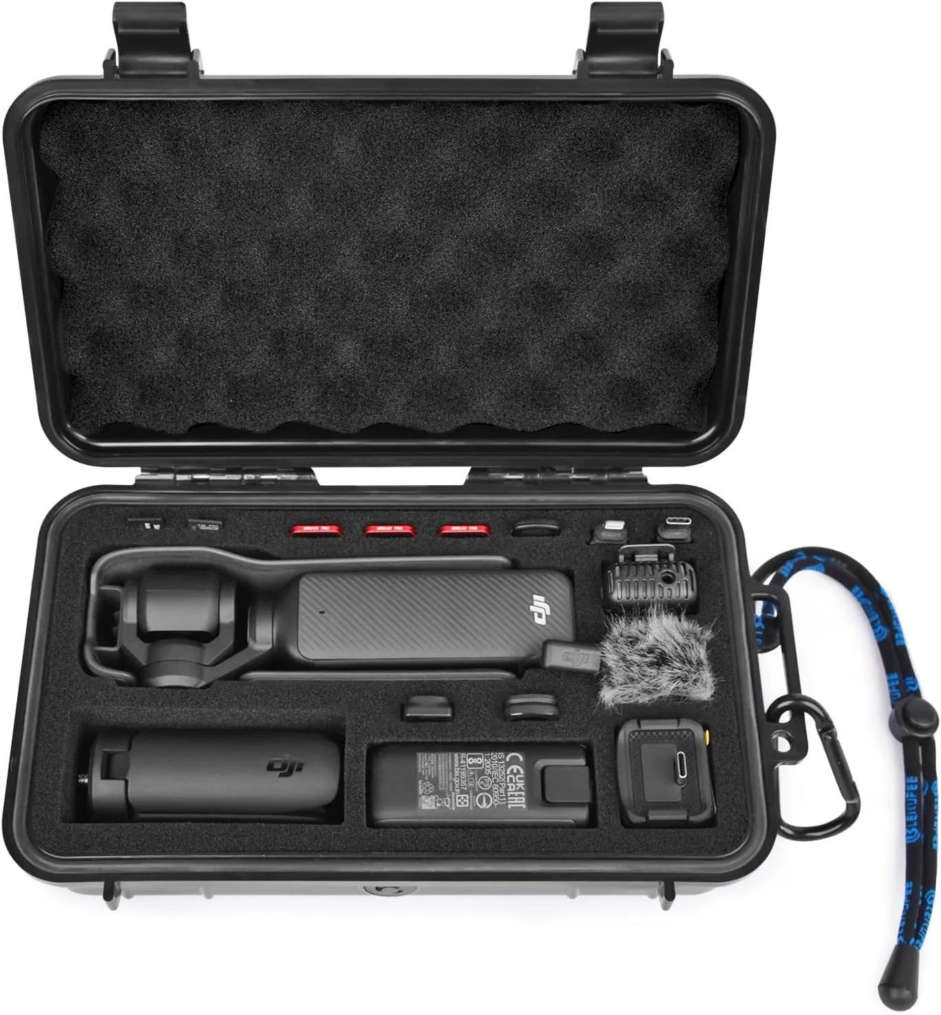 Lekufee Travel Waterproof Hard Case Compatible with DJI Osmo Pocket 4, DJI Osmo Pocket 3/Creator Combo/Power Expansion Combo/Vlogging Camera and Accessories