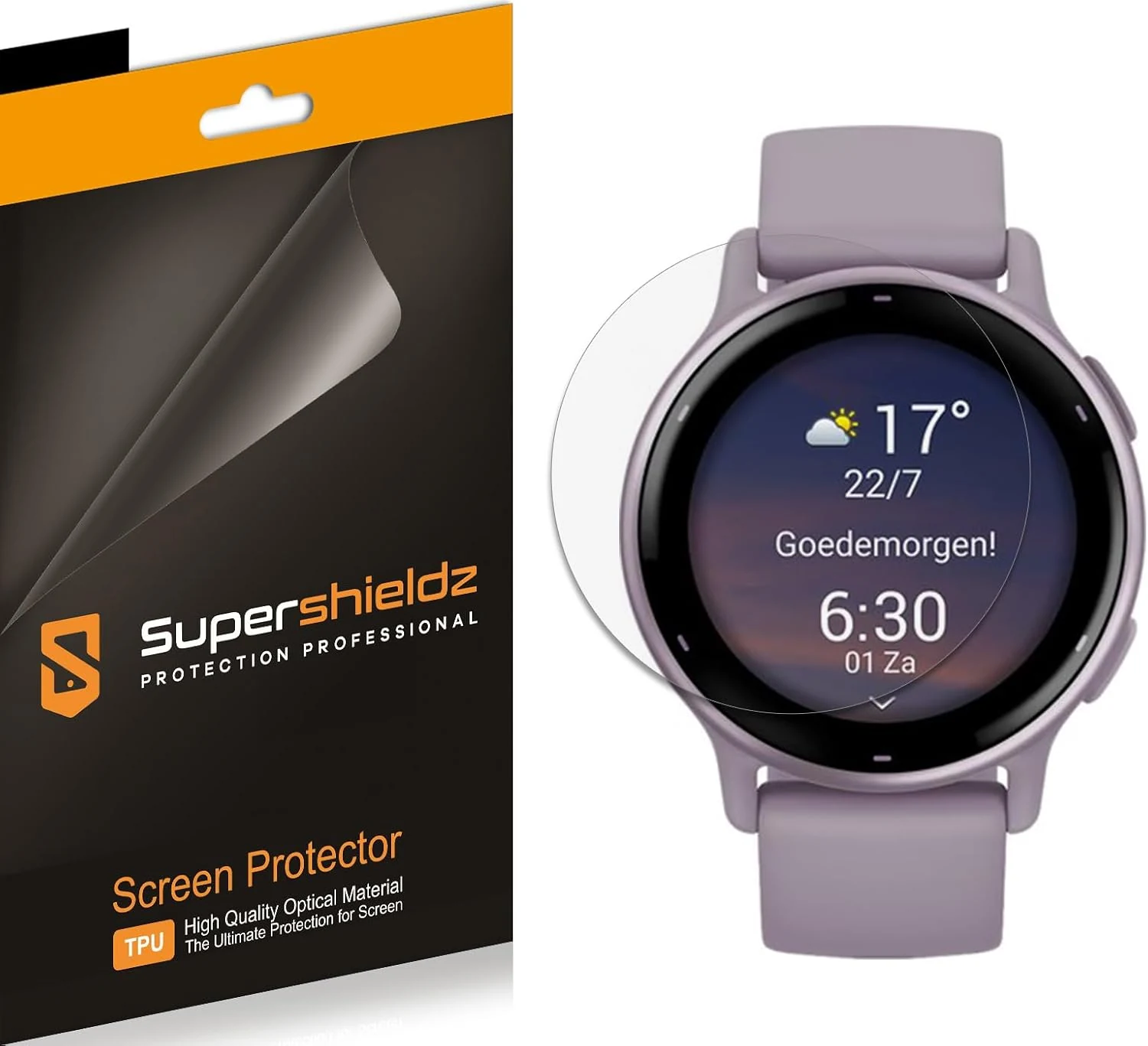 Supershieldz (3 Pack) Designed for Garmin Vivoactive 6 / Vivoactive 5 Screen Protector, High Definition Clear Shield (TPU)