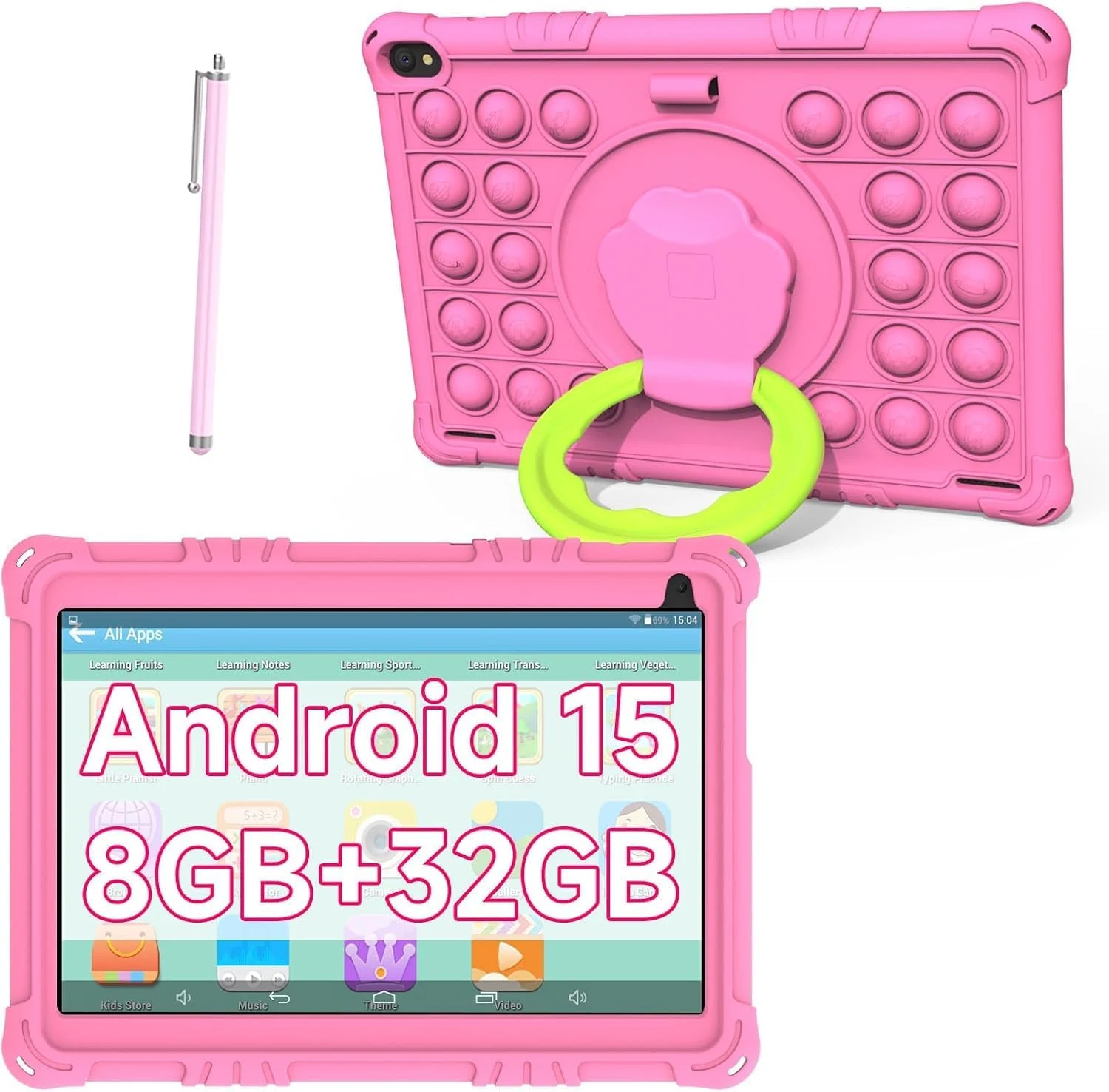 Android 15 Kids Tablet Toddler Tablet for Kids,10 inch 8GB RAM+32GB ROM (CUPEISI)