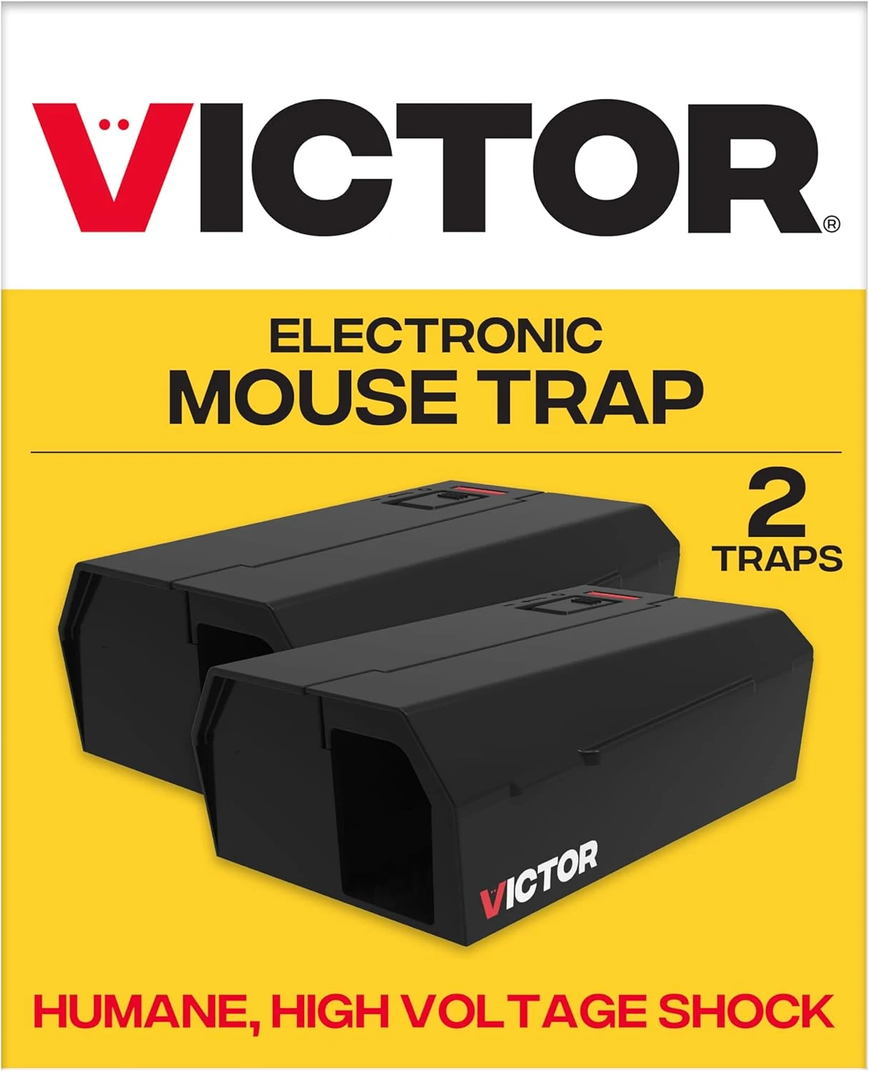 Victor Humane Mouse Traps Indoor for Home (M250BSR-2) No Touch Electric Mouse Trap, 2-Pack
