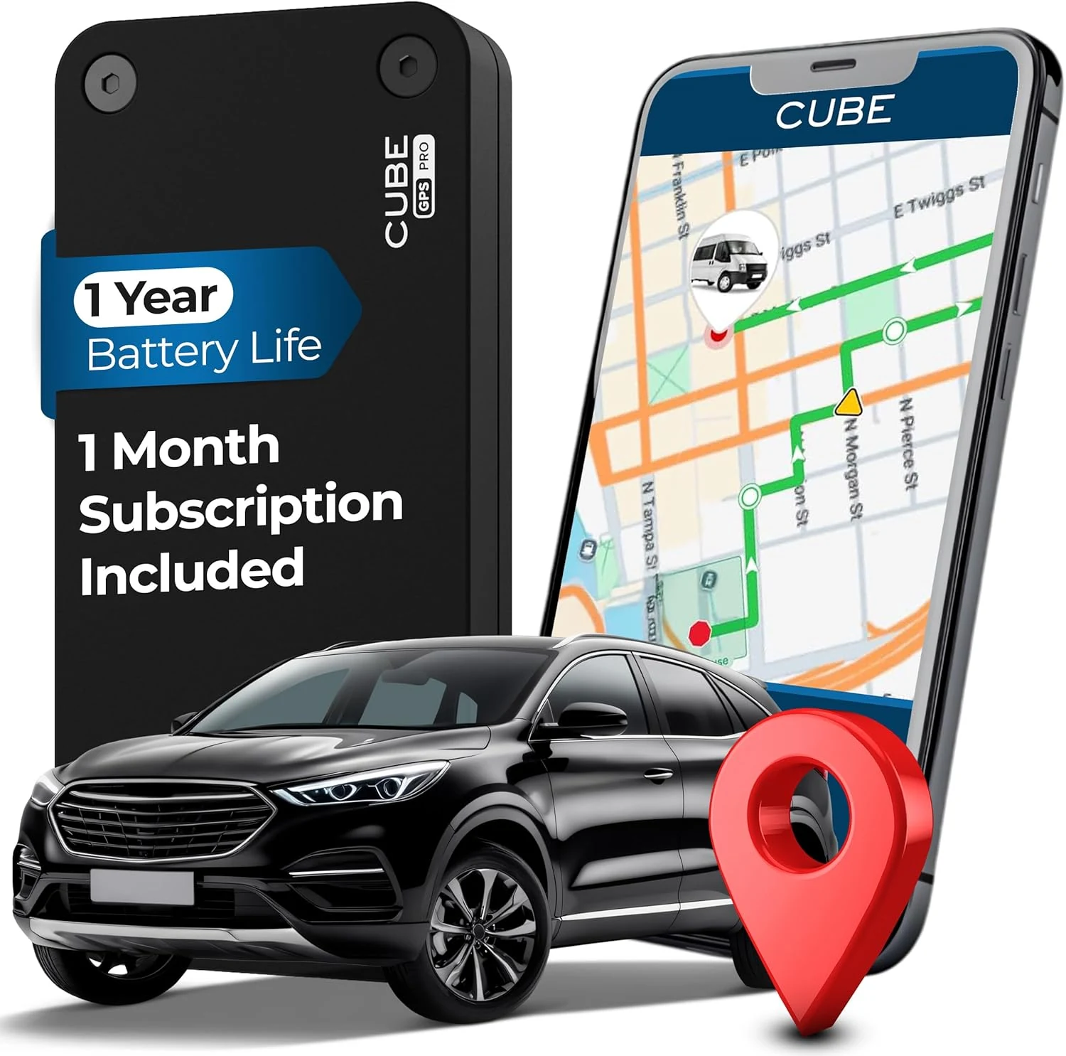Cube Pro GPS Tracker with 4G LTE & 1 Year Battery