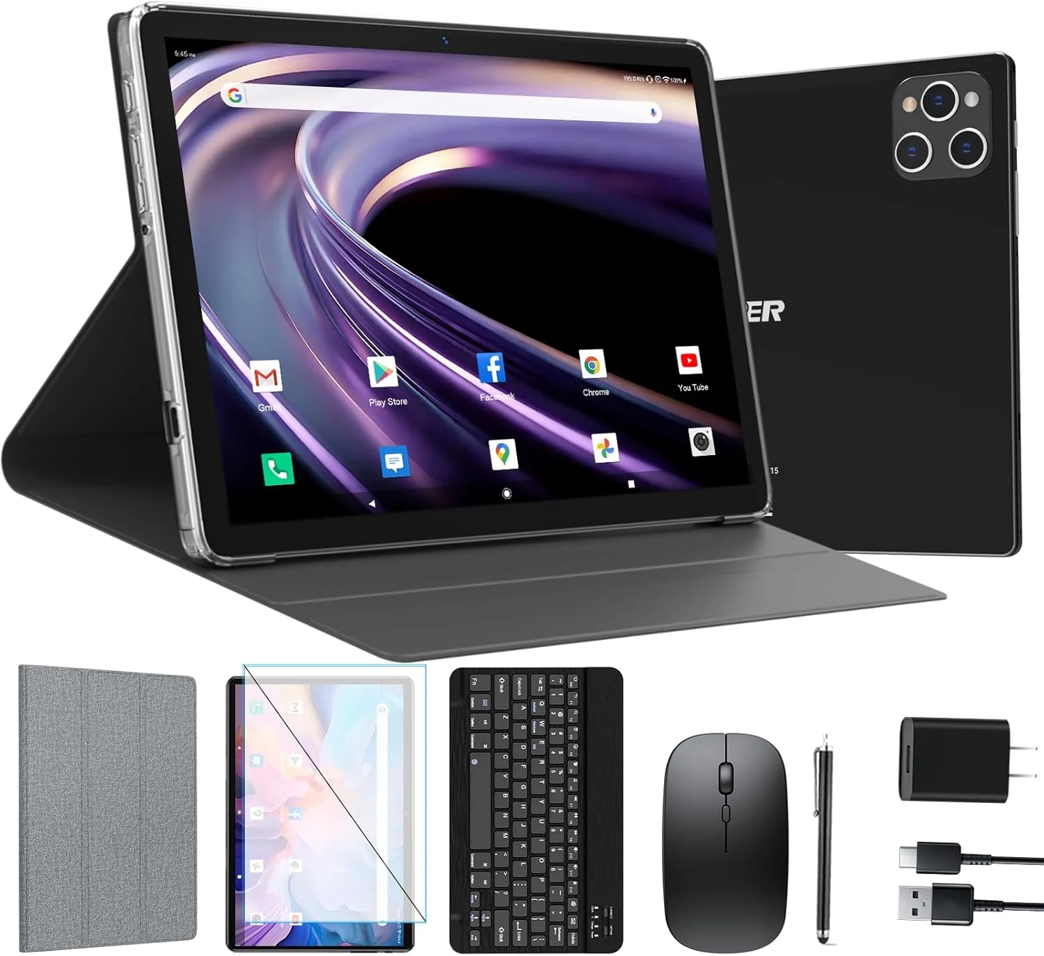 ANTEMPER Tablet, 10 Inch Android Tablet with 128GB ROM, 16GB RAM