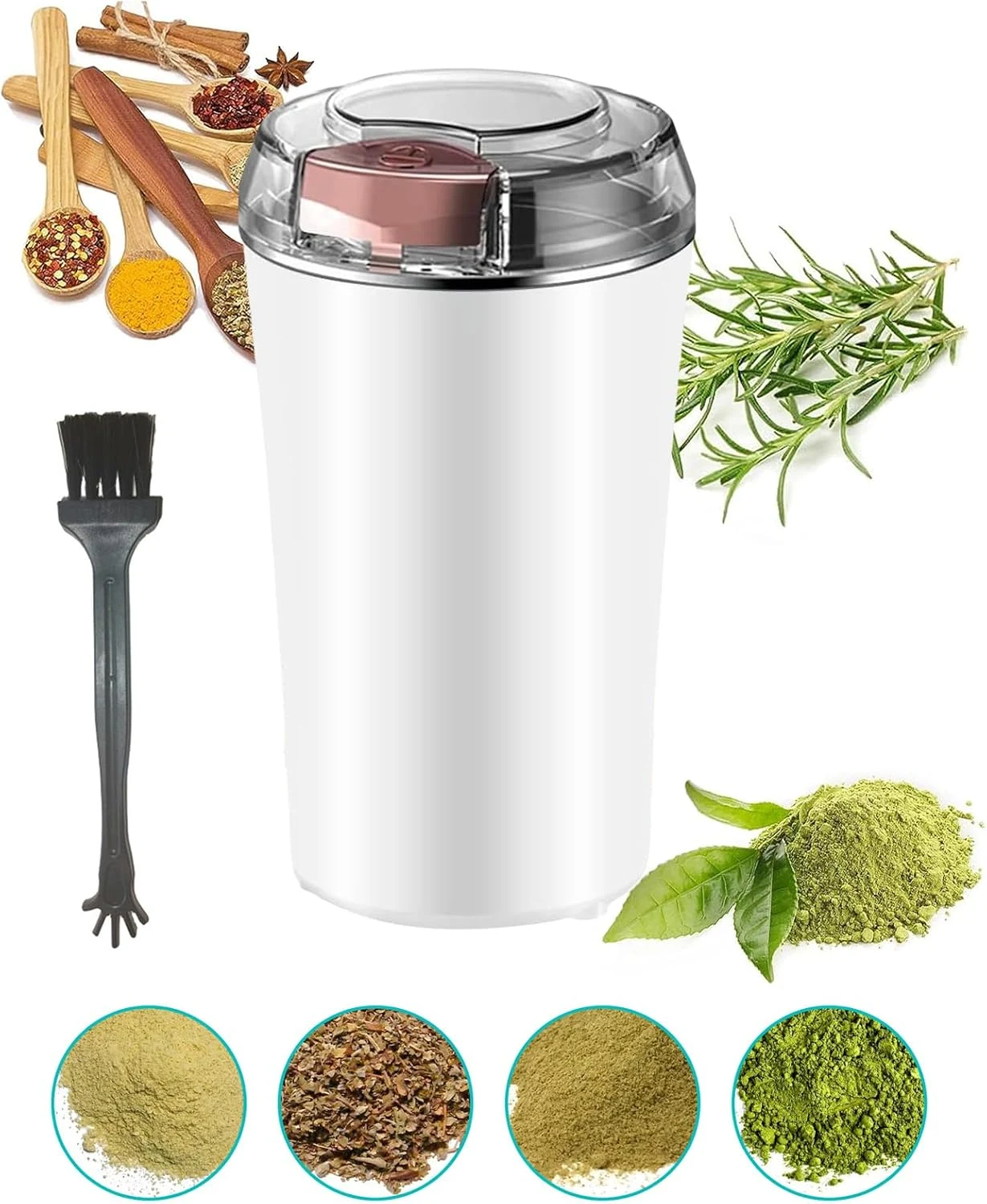 Electric Herb Grinder 200W Powerful Fast Grinding for Dry Spices (PLAMAKER)