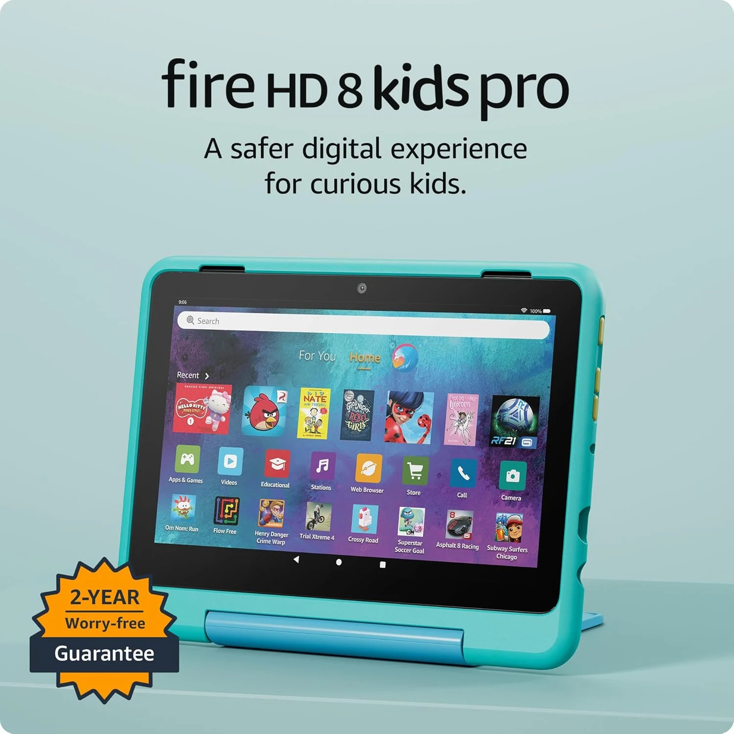 Amazon Fire HD 8 Kids Pro tablet (newest model), ages 6-12