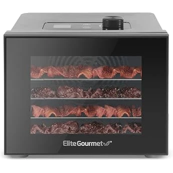 Elite Gourmet EFD3321X Food Dehydrator, Stainless Steel Trays Adjustable Temperature review