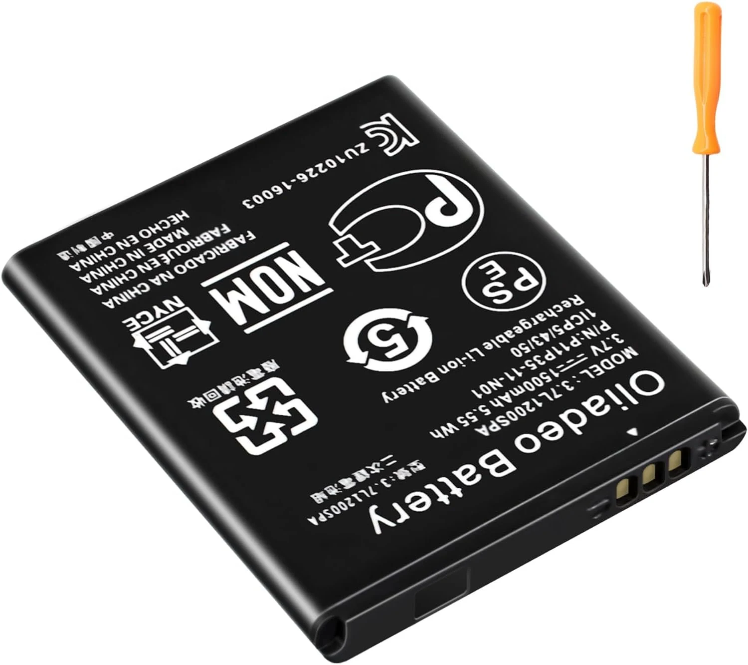 TI 84 Plus CE Battery (Replacement for Texas Instruments TI-84 Plus CE, 3.7V 1500mAh)