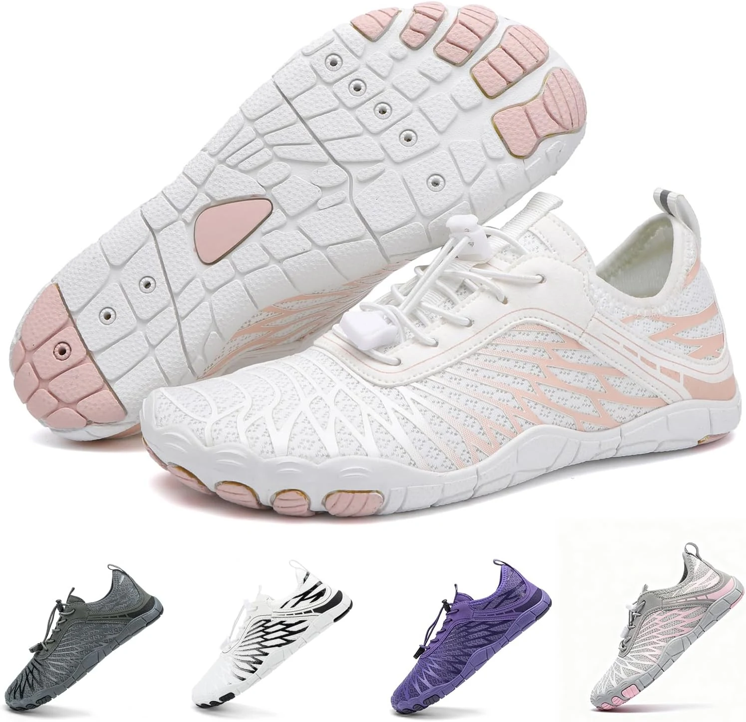 Hike Barefoot Shoes for Women Men Breathable & Non-Slip Athletic Footwear Wide Toe Water Shoes, Designed for Walking, Running & Swimming