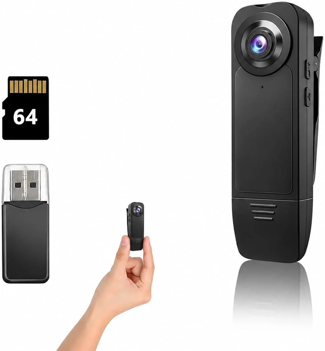kaysunlink A18 mini body camera with audio and 64GB card