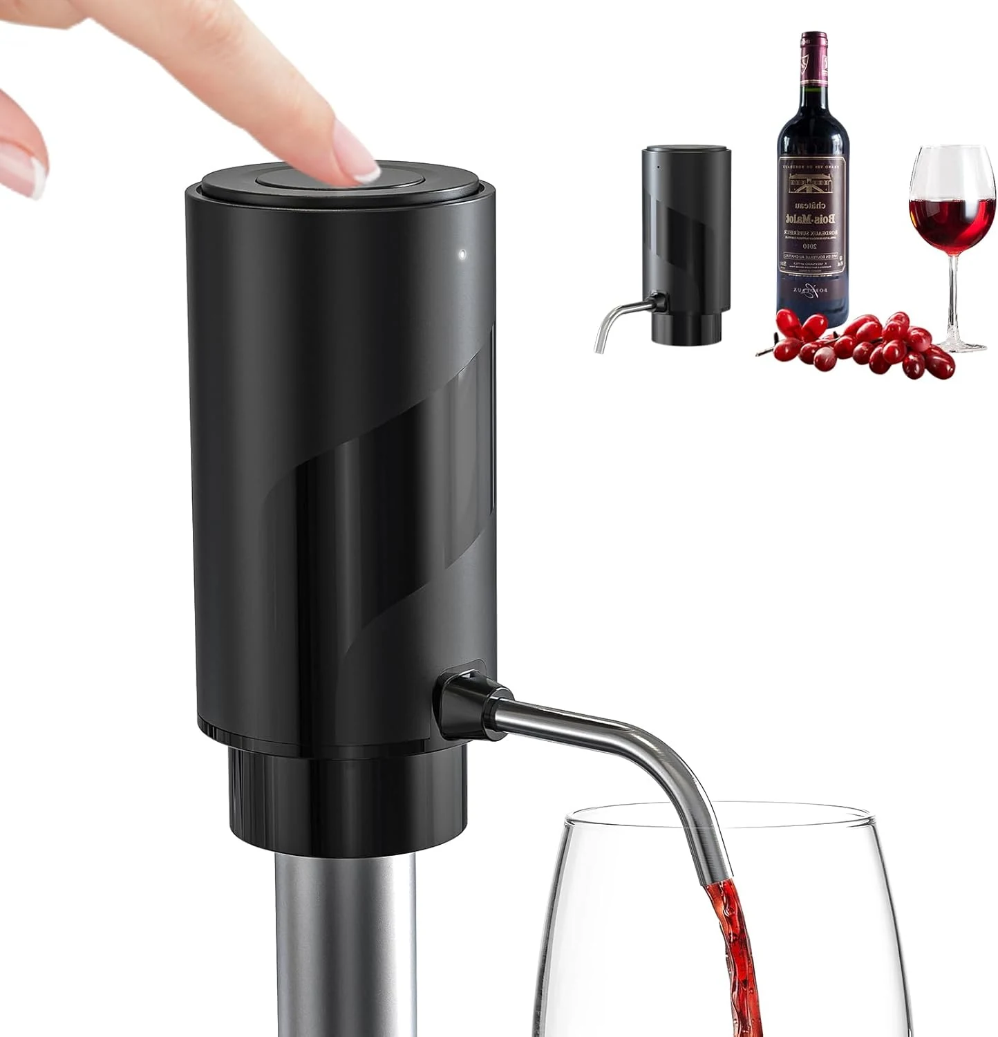 Wine Aerator Electric Wine Decanter Automatic Wine Aerator Portable One Touch Wine Dispenser Rechargeable Wine Pourer Wine Gifts for Wine Lovers and Parties