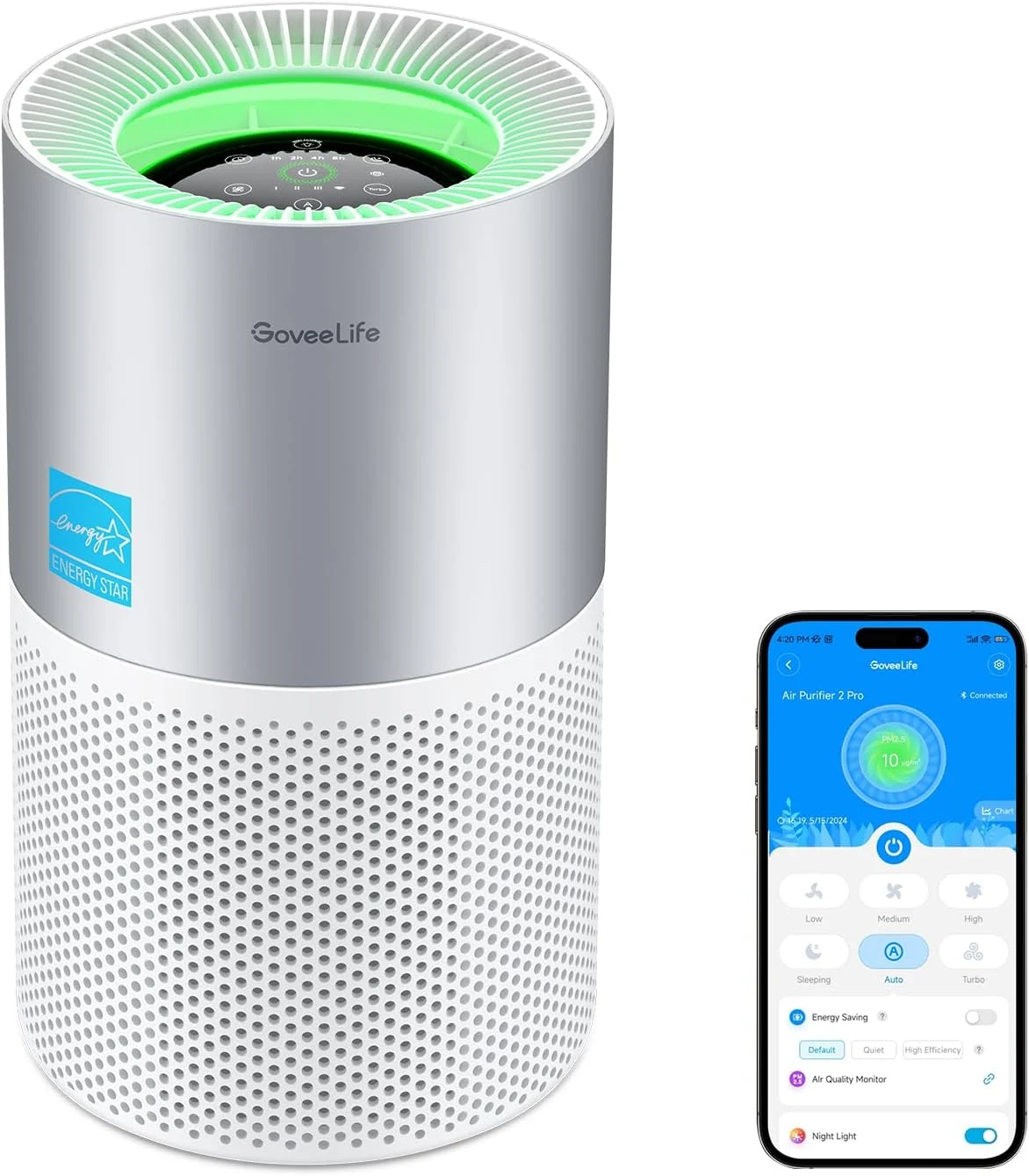 GoveeLife Air Purifiers for Home, Smart Air Purifier for Large review