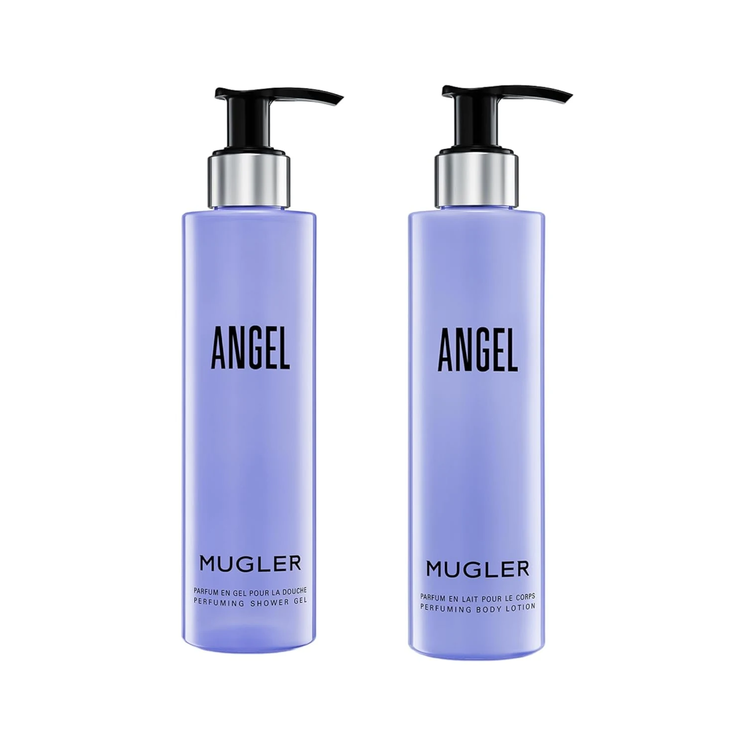 Mugler Angel - Women’s Fragrance Body Wash & Body Lotion Bundle (Ambery & Woody)