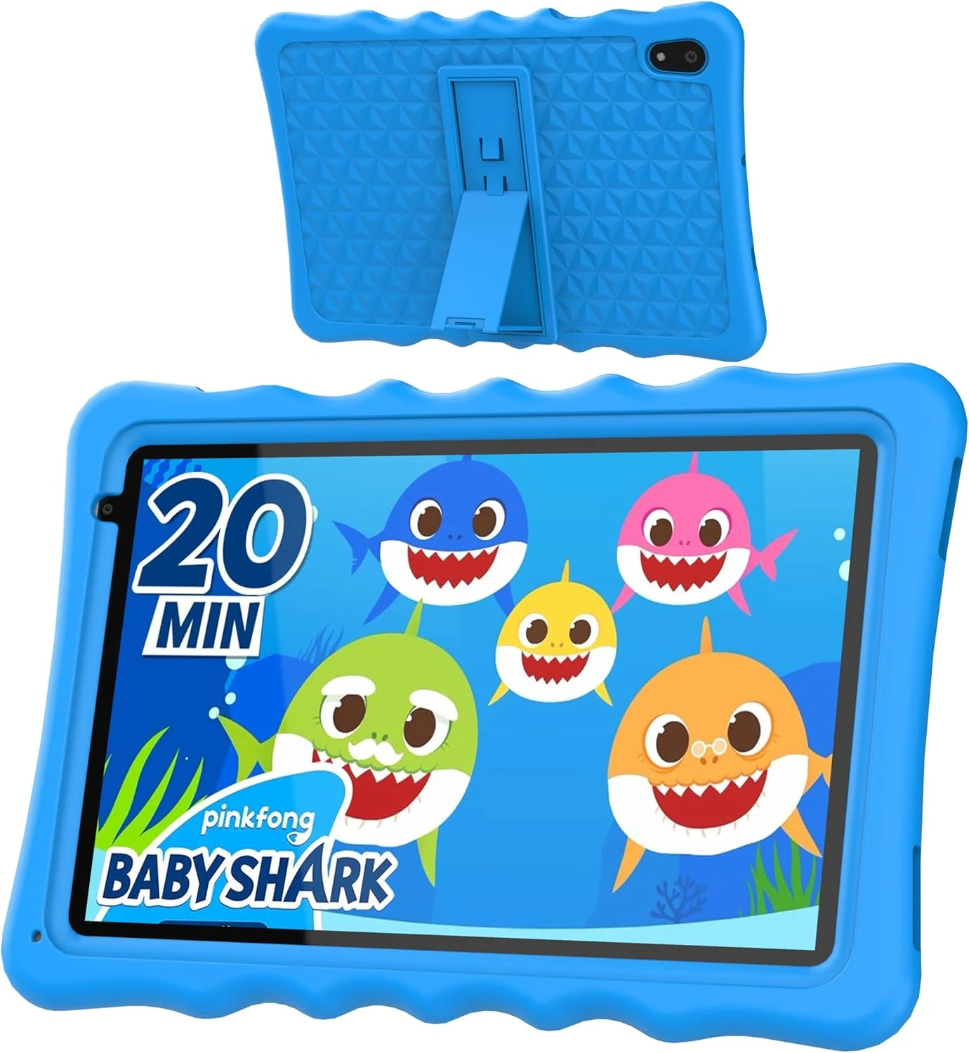 BYYBUO 10 inch Kids Tablet, Android 13 Tablets for Kids,Google (Light Blue)
