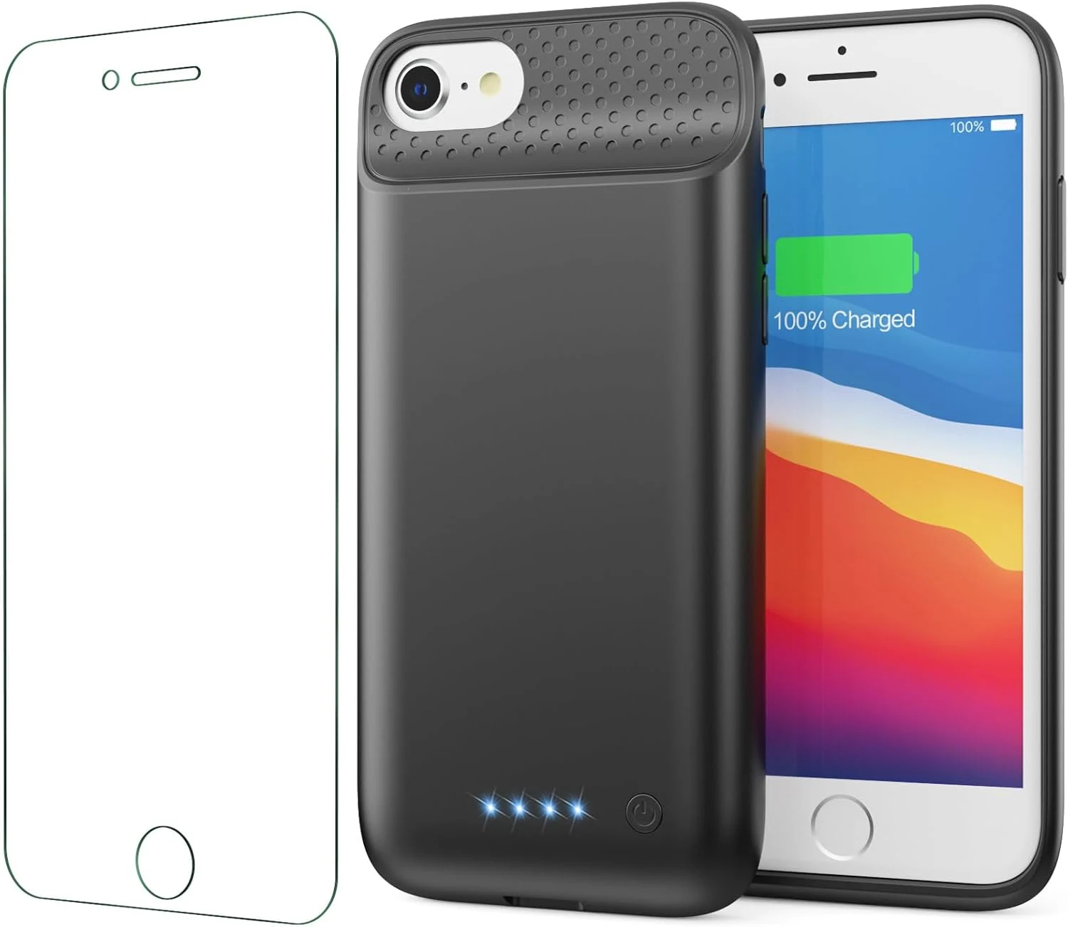 Battery Case for iPhone 8/7/6s/6/SE (2022/2020), [2025 Upgraded] 7000mAh Ultra-Slim Portable Extended Charger Cover (Black)