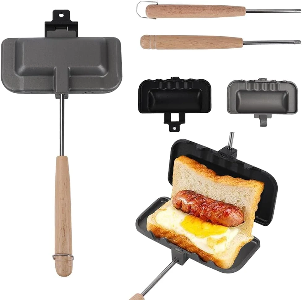 Qivine Hot Sandwich Maker, 4w1h Sandwich Maker Double Sided Pie review