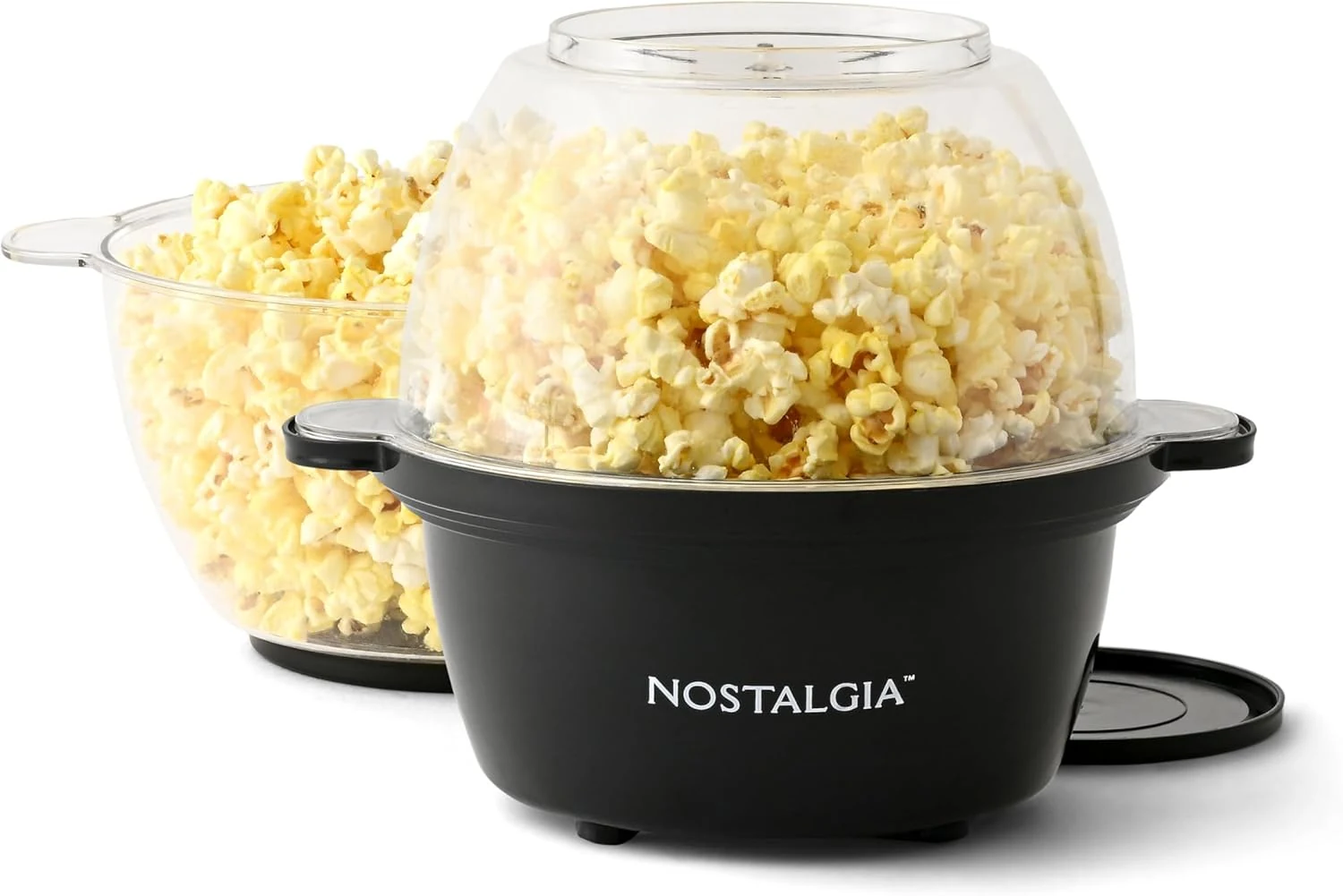 Nostalgia Non Stick Stirring Popcorn Maker for 8 Cups of Theatre Style Popcorn with Hot Oil