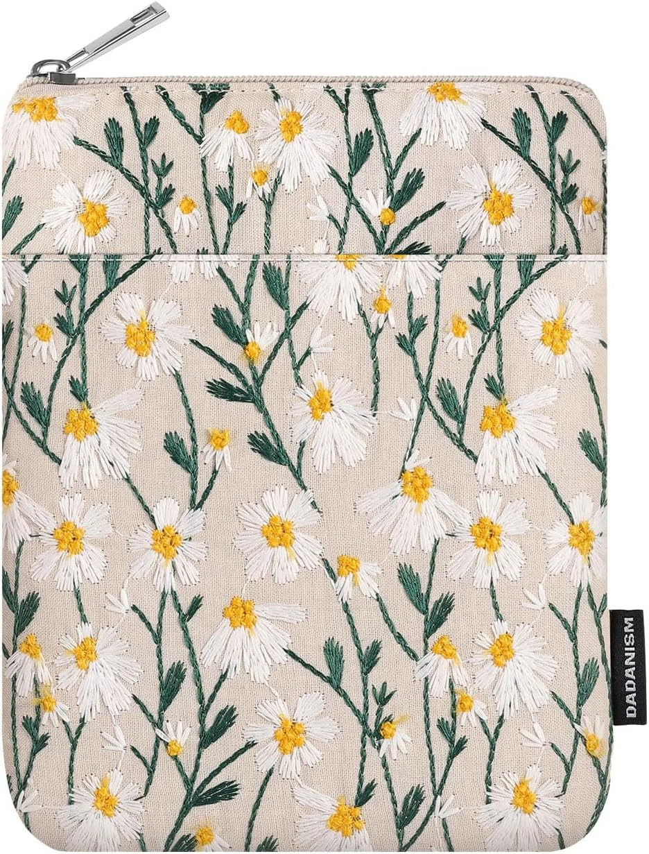Dadanism Embroidered Daisy Padded Sleeve for All-New Kindle Paperwhite, 7"