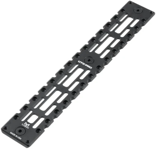 Leapers Made in USA MLOK ARCA Rail Compatible with Arca-Swiss RRS Dovetail Tripod Ballhead R-Lock MRAS Quick Release Plate Mount (6 Slots)