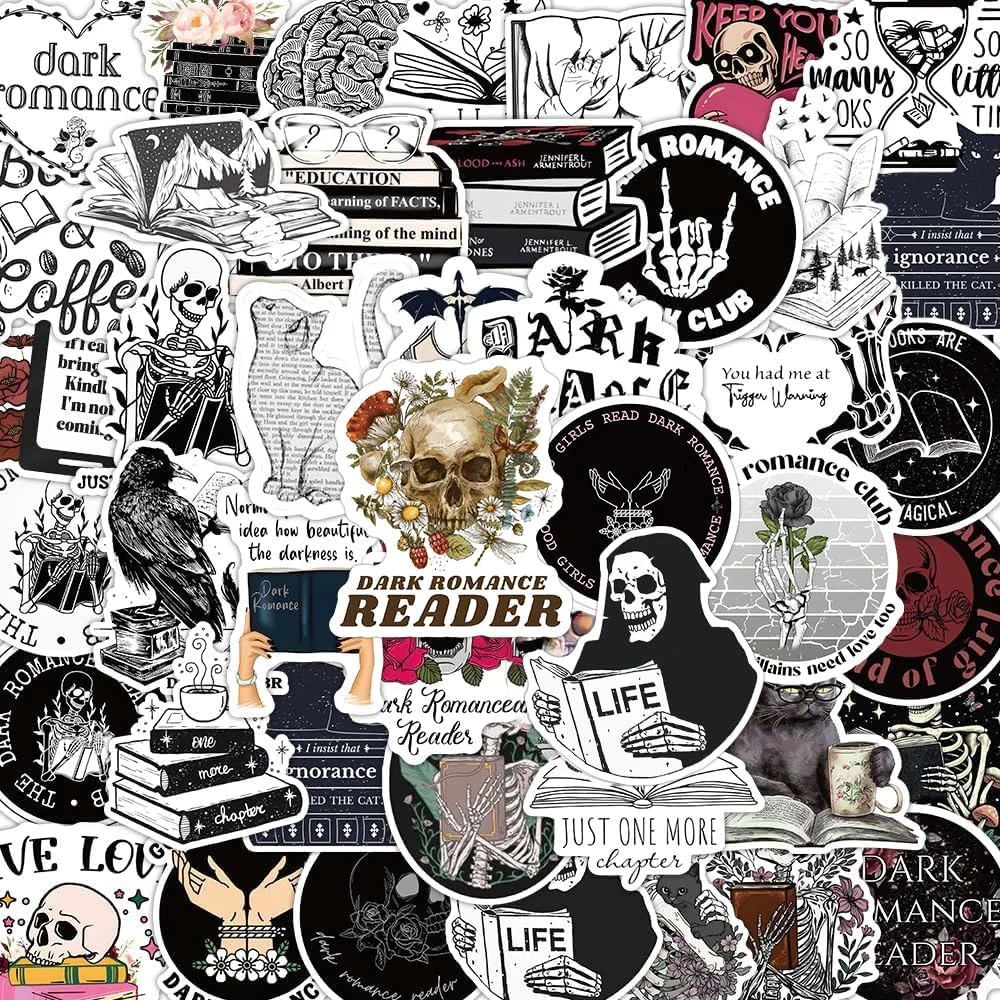 Dark Romance Book Stickers for Kindle, Bookish Reading Booktok Aesthetic (Tunosava)