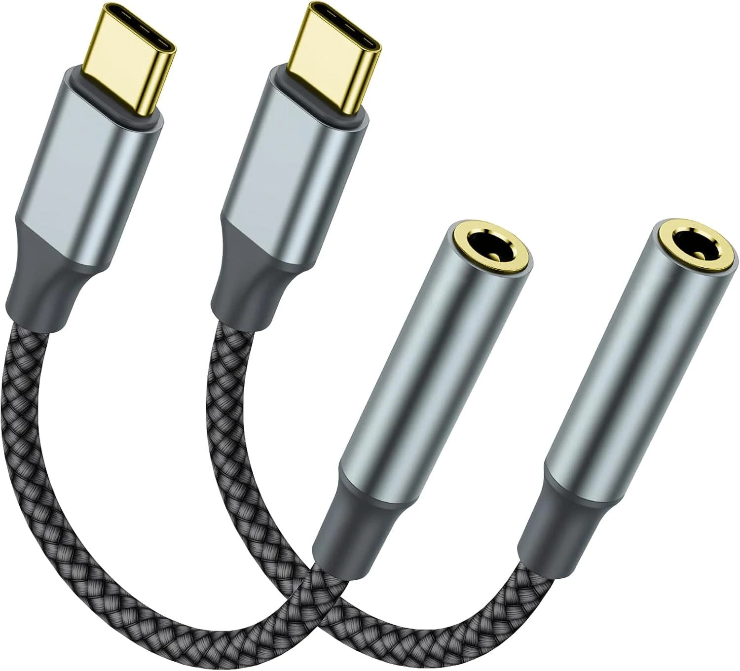 TIPSEAN USB C to 3.5mm Headphone Jack Adapter (2 Pack)