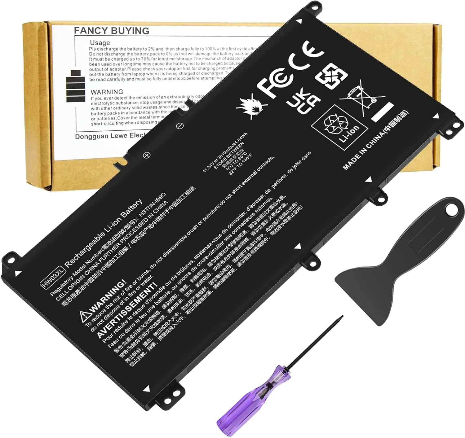 HW03XL L97300-005 Laptop Battery for HP Pavilion 15-EG 15-EH 17-CN 17-CP