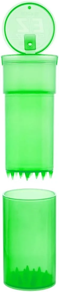 EZ SPLITZ Cap & Crusher - 2-in-1 Herb Grinder with Extra Large Storage (Green)