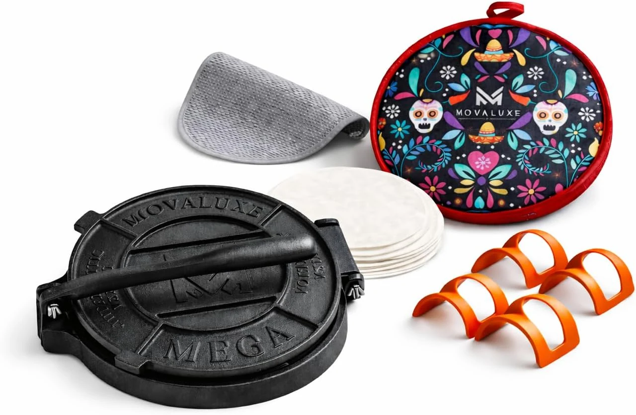 Movaluxe® Tortilla Press 12 Inch Cast Iron MEGA – Corn review