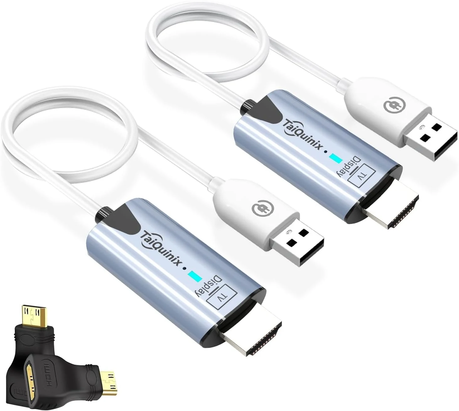 2026 Upgraded Wireless HDMI Transmitter and Receiver (165FT/50M, 4K decode, 1080P output)