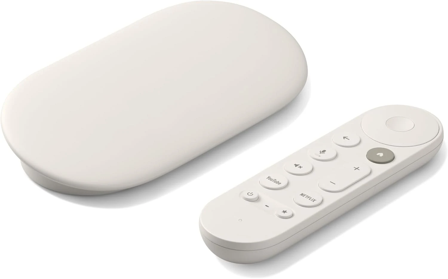 Google TV Streamer 4K - Porcelain (Voice Remote, 4K HDR, 32 GB)