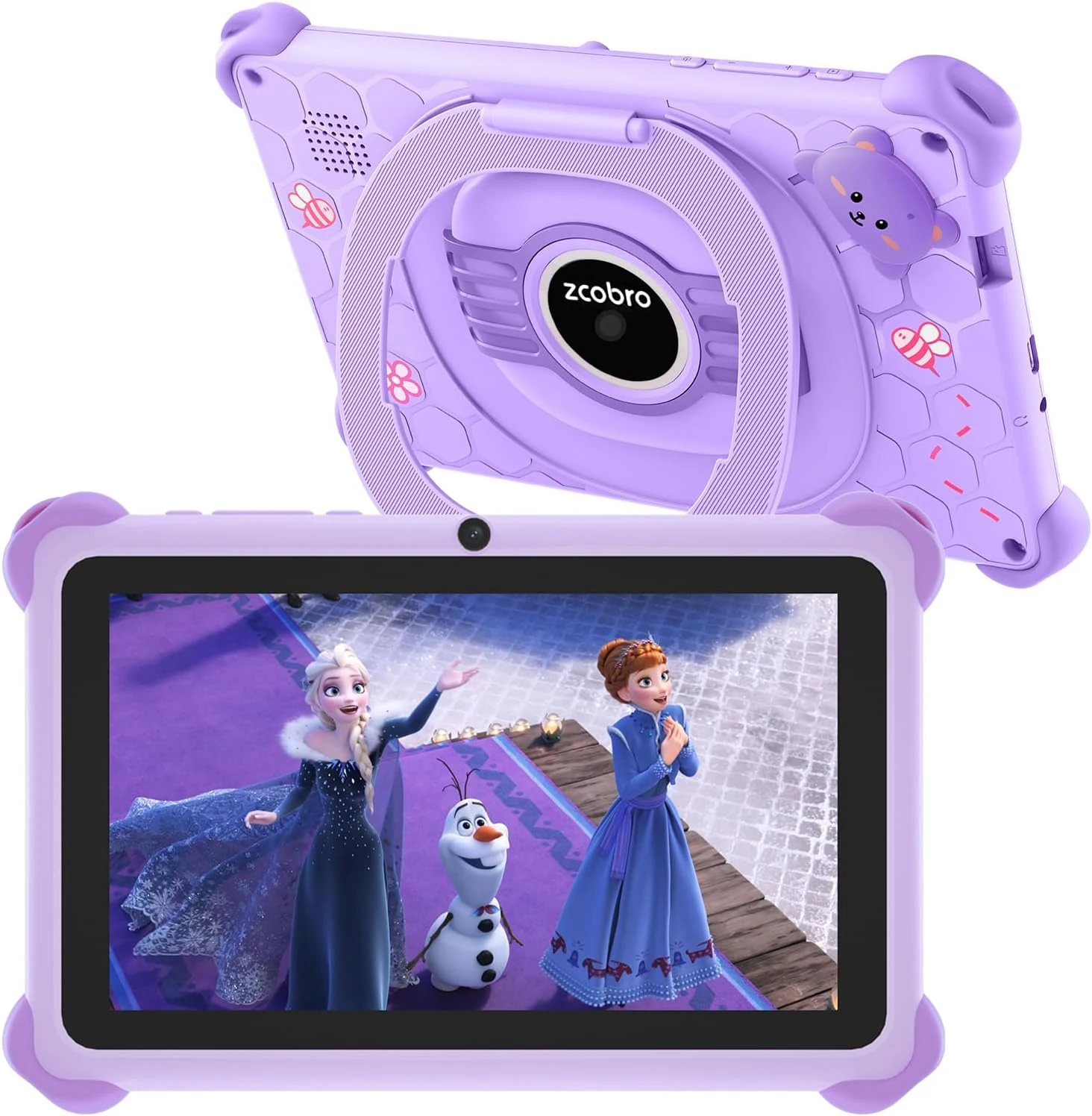 Kids Tablet 7 inch Tablet for Kids 32GB Toddler Tablets with Case Android Kids Learning Tablets with WiFi Youtube Parental Control, Bluetooth, Preinstalled Educational Contents for Girls Boys, Purple