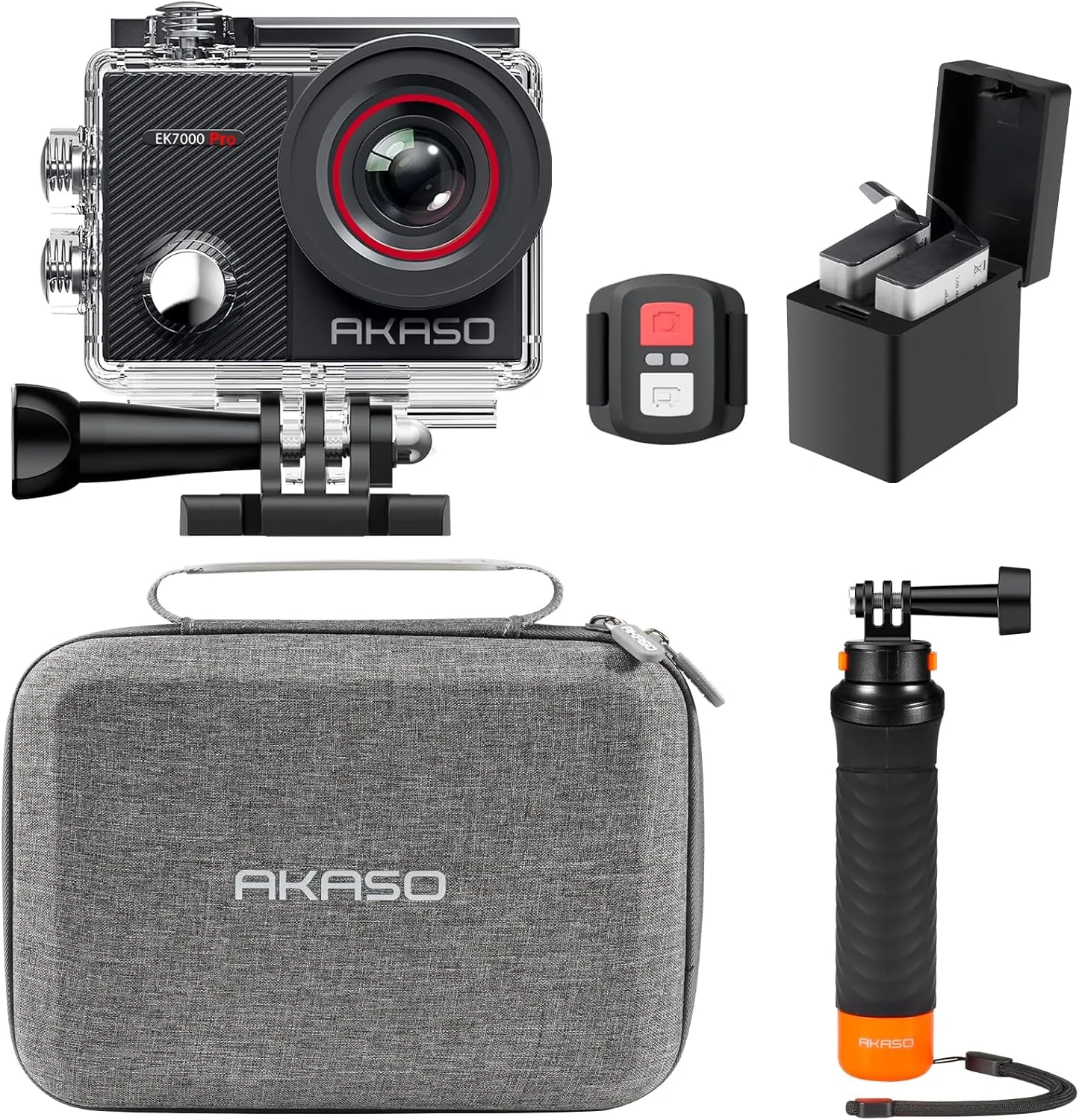 AKASO EK7000 Pro 4K30 Action Camera with Touch Screen EIS 131FT Waterproof Underwater Camera 5X Zoom Remote Control