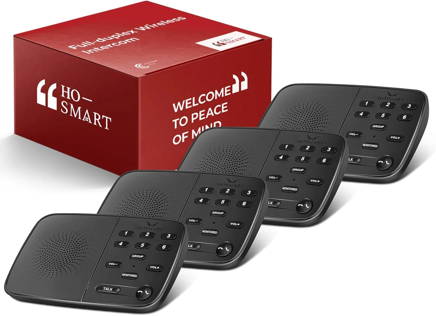 Hosmart UltraSpeak Pro Intercoms Wireless for Home, Two-Way Real-time Intercom