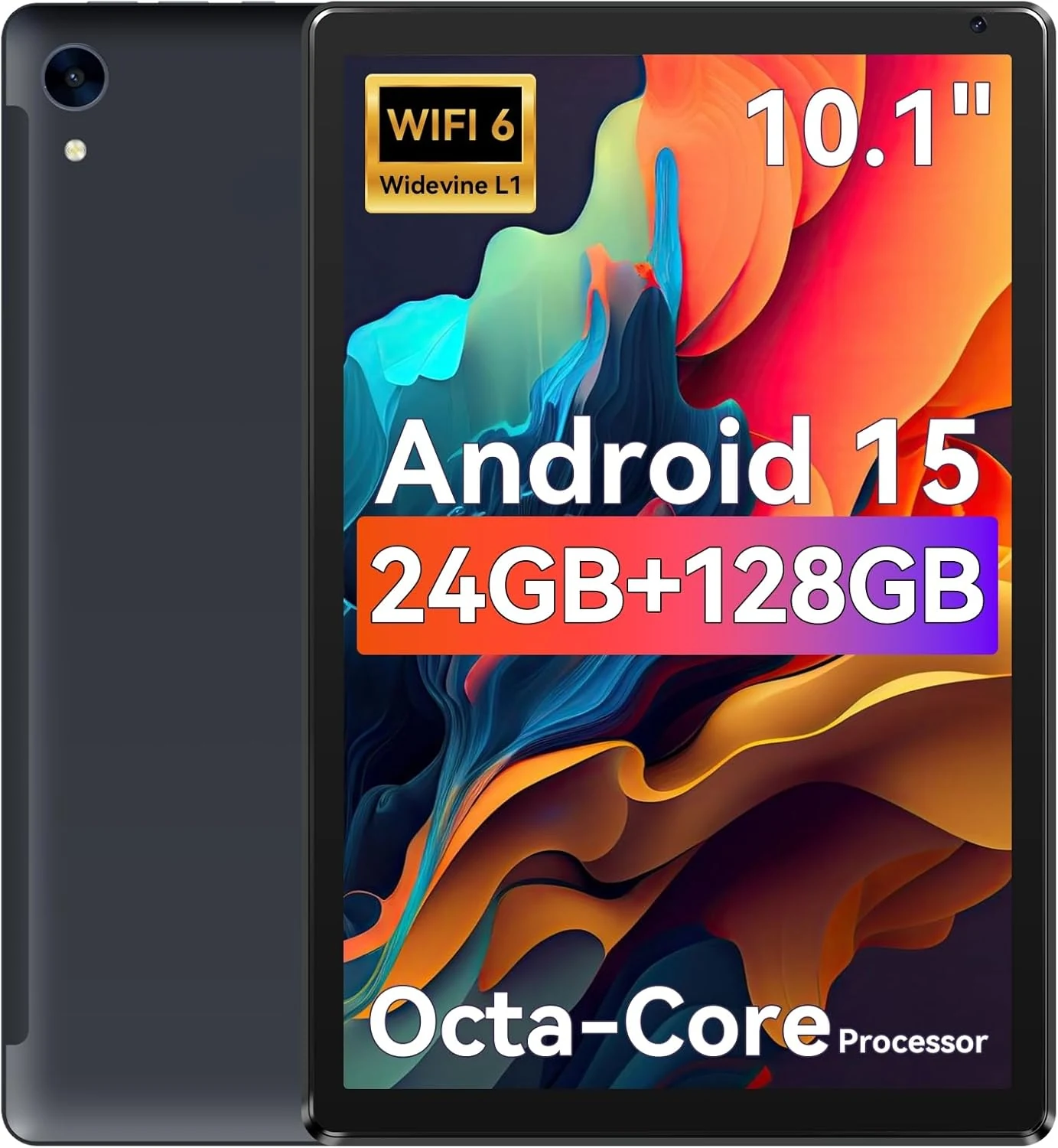 URAO Tablet 10.1" Android 15 with Octa-Core, 24GB RAM, 128GB Storage