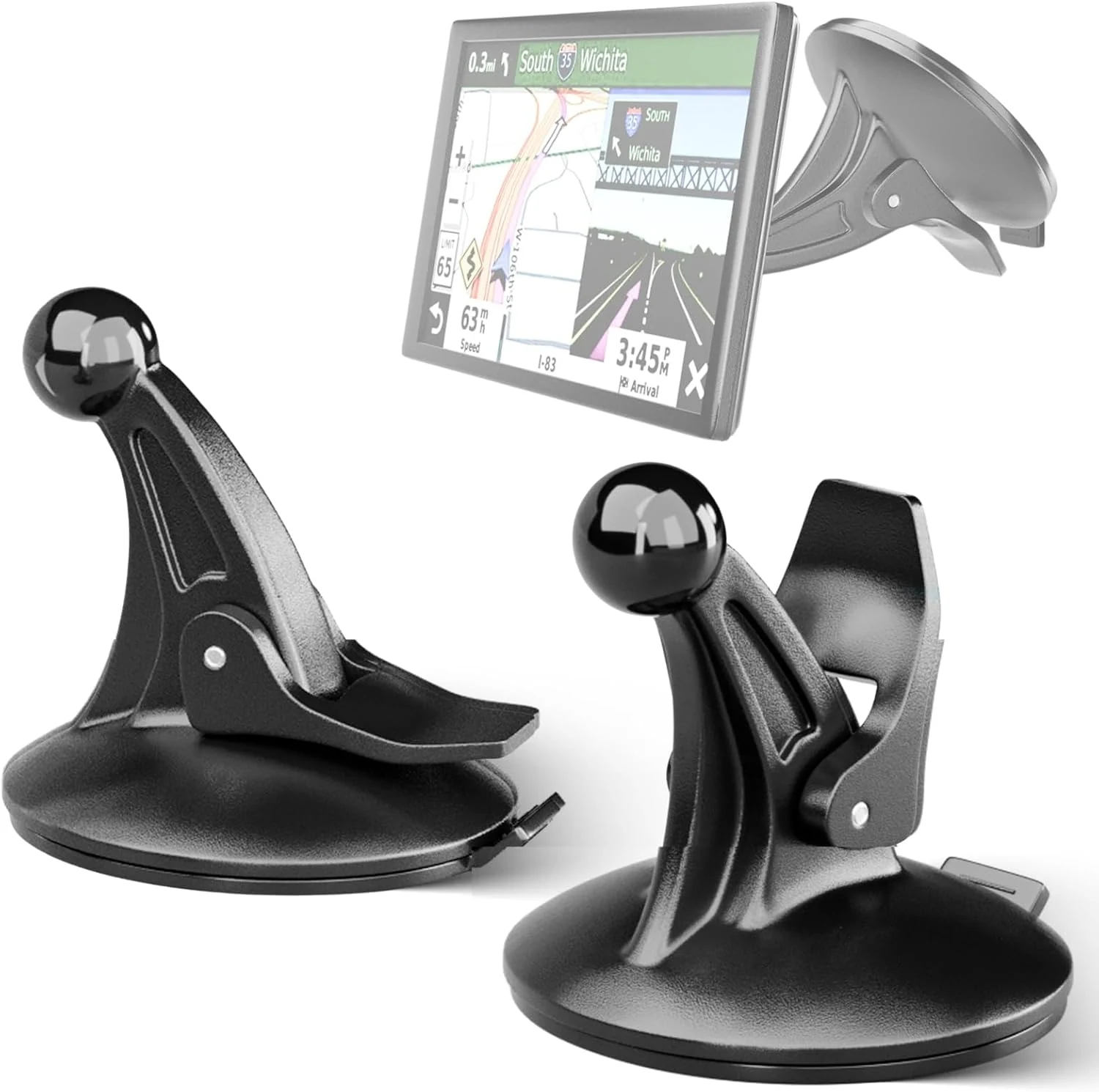 EWAY 2PCS GPS Car Holder Mount for Garmin Nuvi Windshield