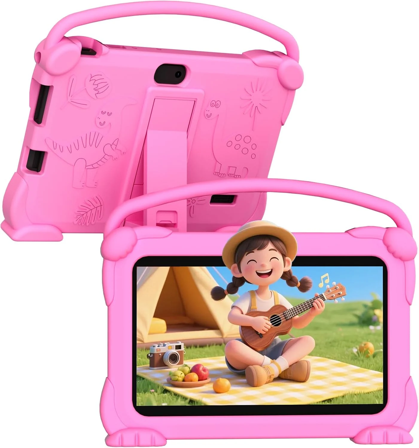 7 inch Kids Tablet, Android Tablet for Kids, 4GB RAM+32GB ROM+1TB Expand (Pink)