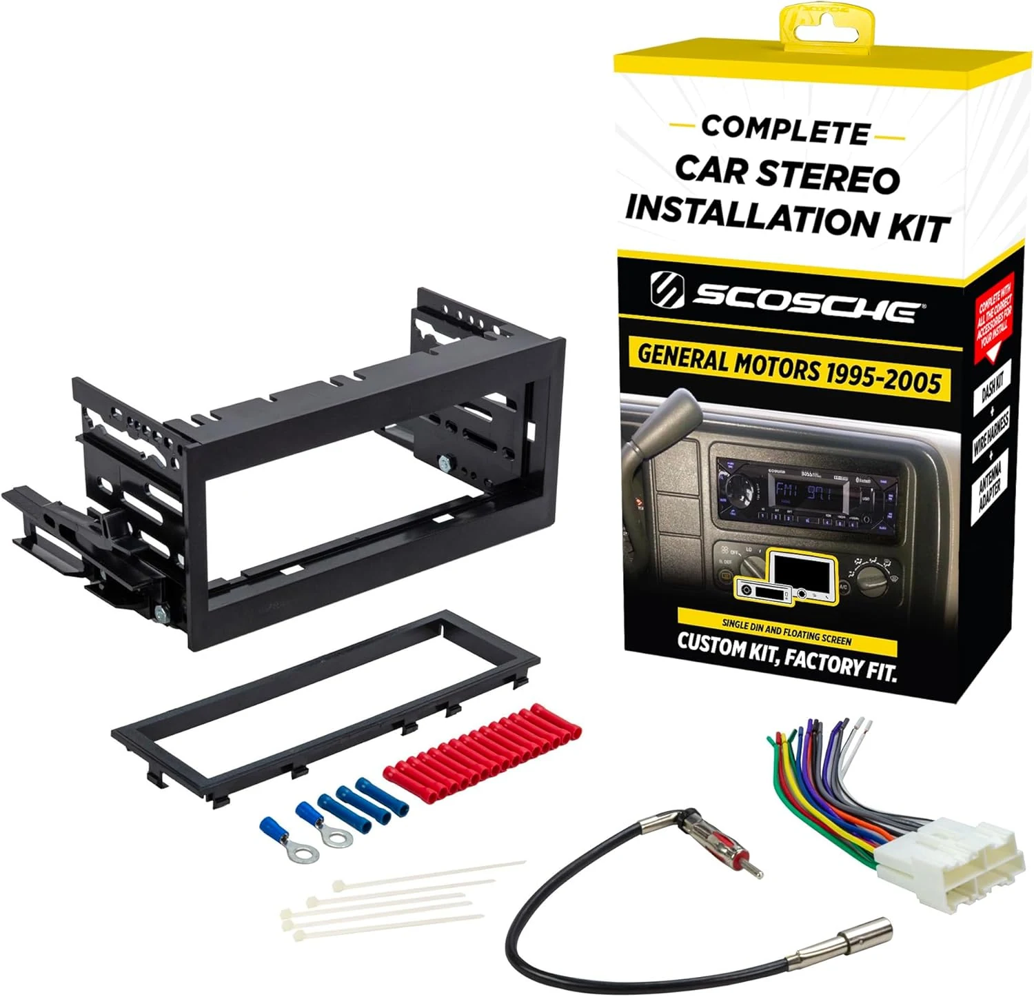 Scosche GM9505CS Complete Single DIN Stereo Installation Kit for Select