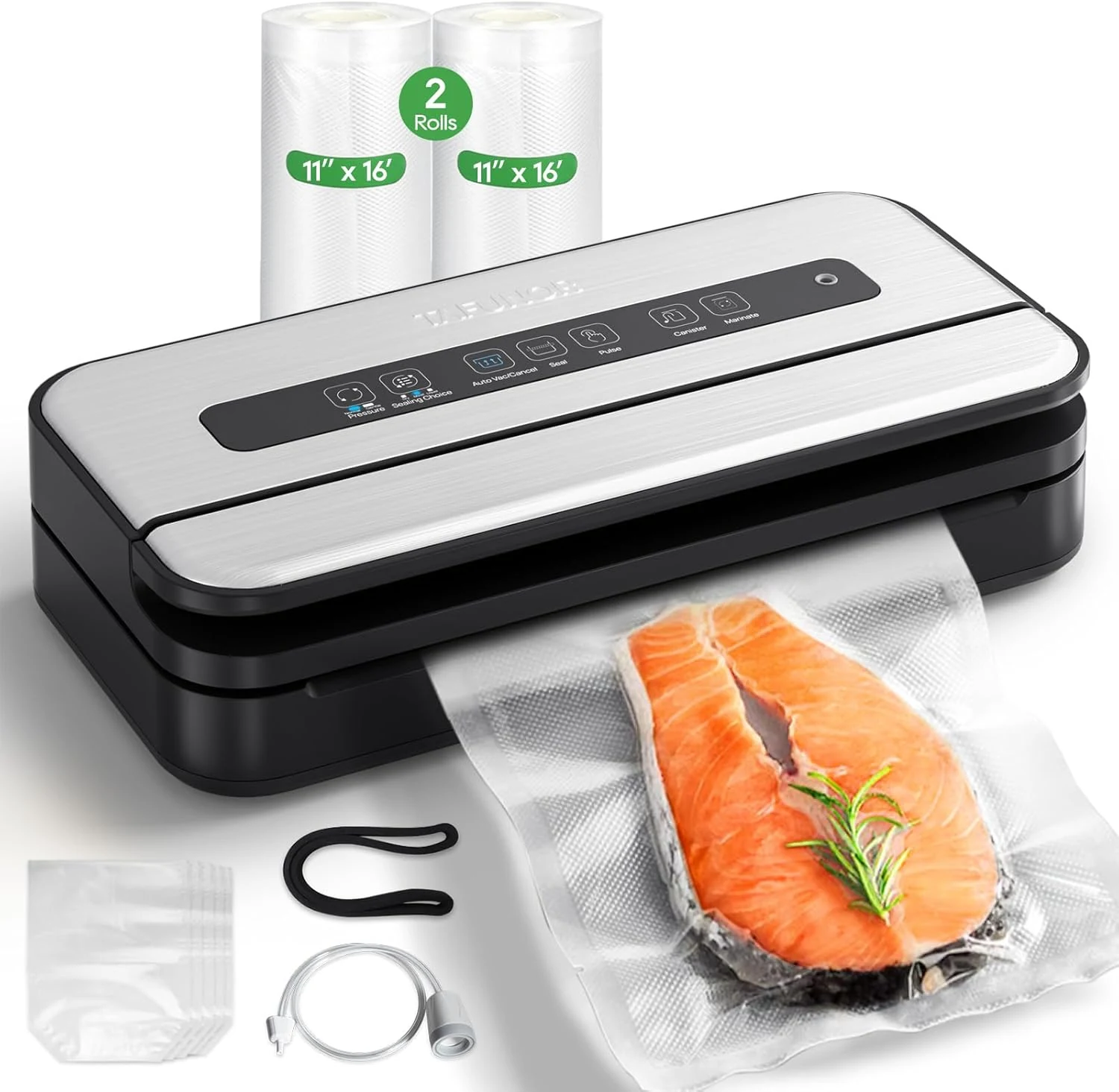 Vacuum Sealer Machine, 90Kpa Food Vacuum Sealer Machine Preservation Dry/Moist/Liquid Modes (Tafunor 5189)