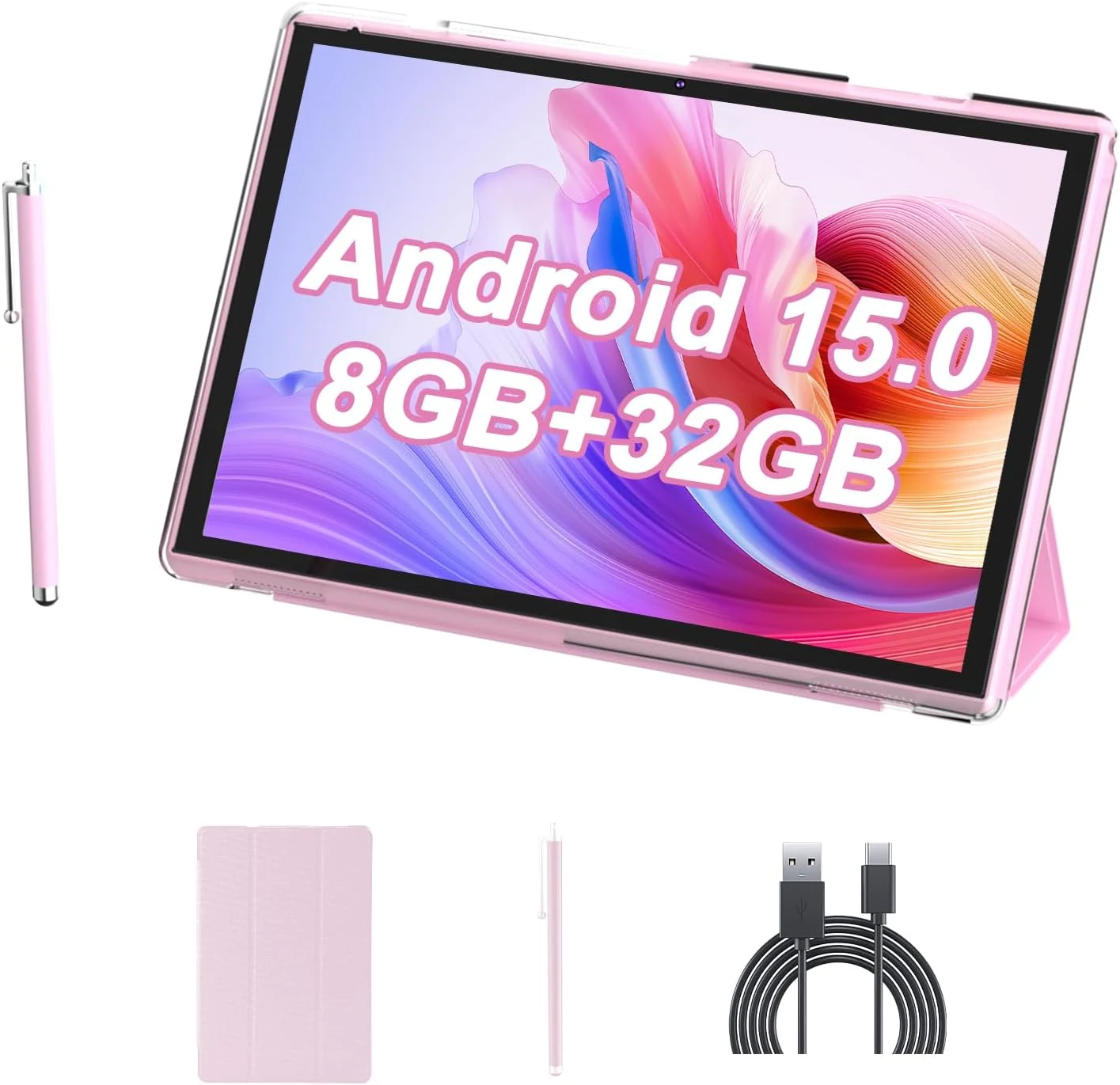 ATOZEE 10 Inch Tablet With Case Stylus (Android 15, 8GB/32GB, 5G Wi‑Fi 6)