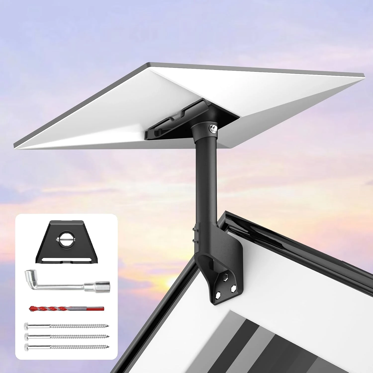 Gen 3 Mount for Starlink, 360° Rotatable Roof & Wall Mount Compatible with Starlink Standard 4/4X/V3