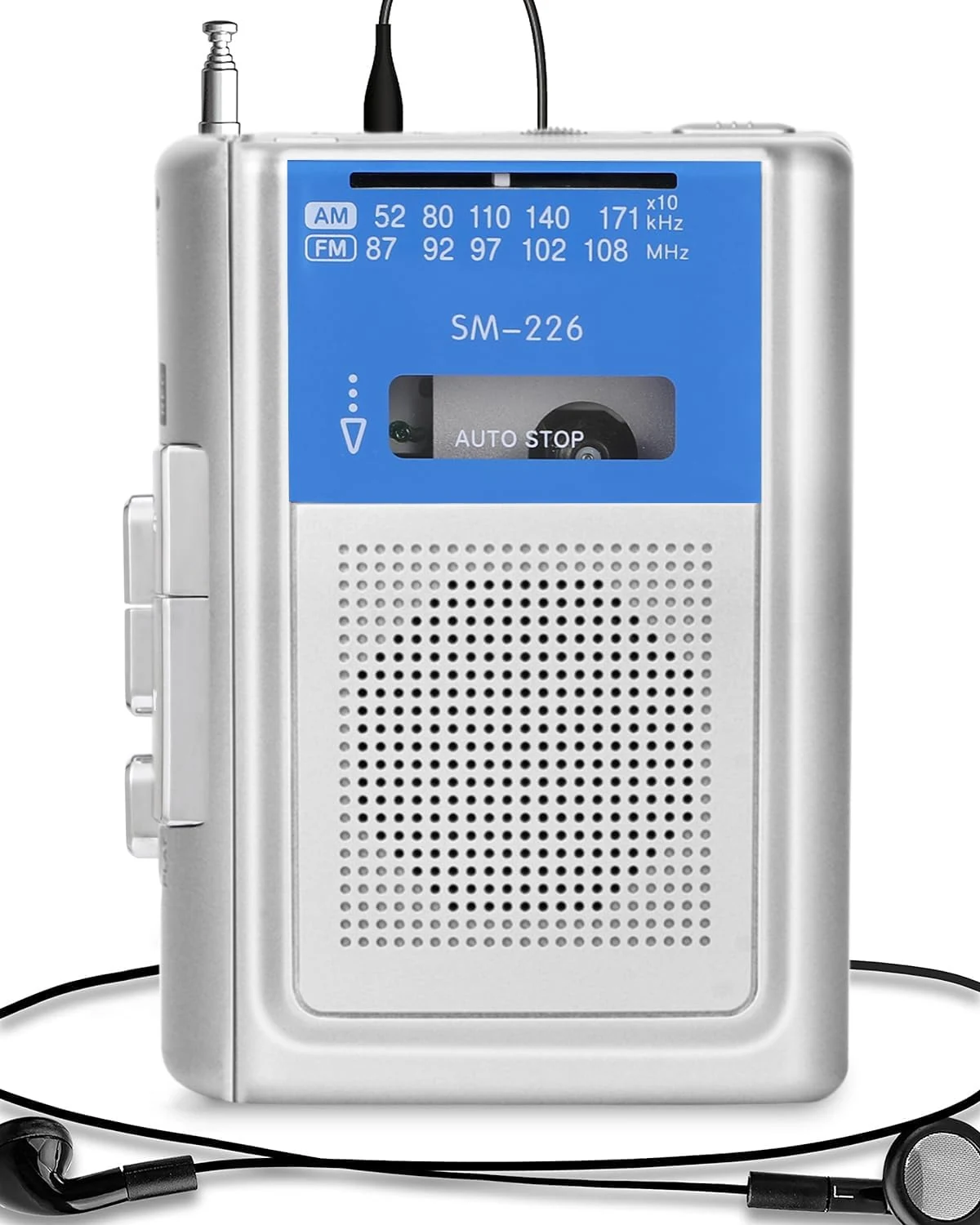 SEMIER Small Cassette Player Recorder, Portable AM FM Vintage Tape Cassette Player