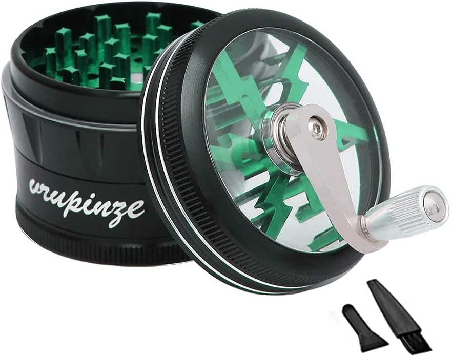 2.5 inch Large Grinder Kitchen Helper(Black-Green)