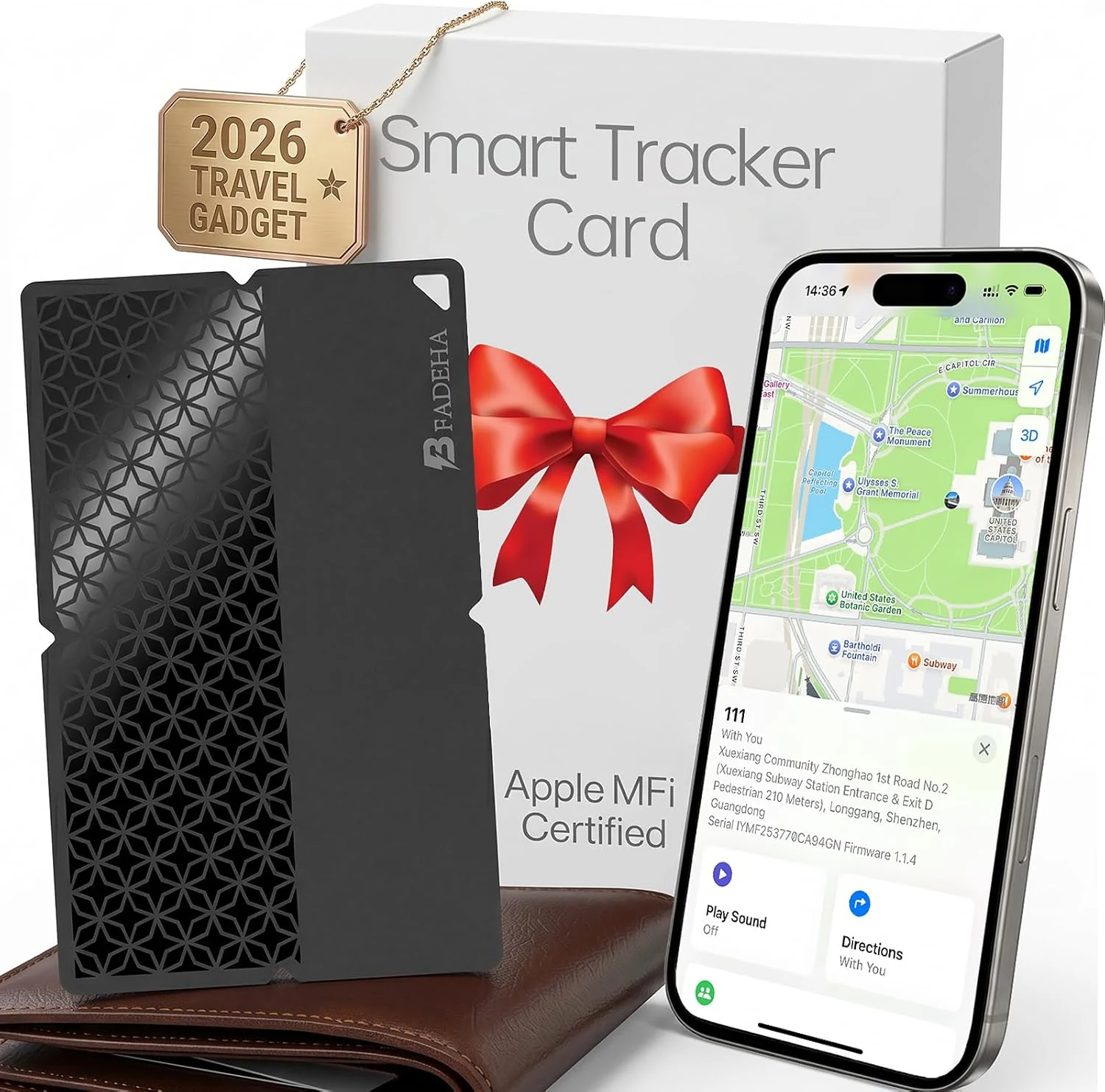 2026 Apple MFi Certified Wallet Tracker Smart Card for Find My iPhone Ultra Thin Air Tracker Tag