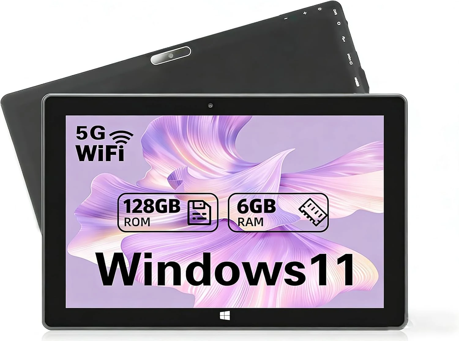 10 Inch Windows 11 Tablet (6GB RAM, 128GB ROM) with 1280x800 IPS, Dual Band 5G WiFi