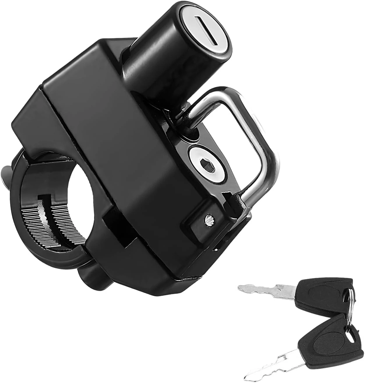 KVAEY Motorcycle Helmet Lock, Aluminum Alloy Anti Theft Helmet Security Locks (Universal)