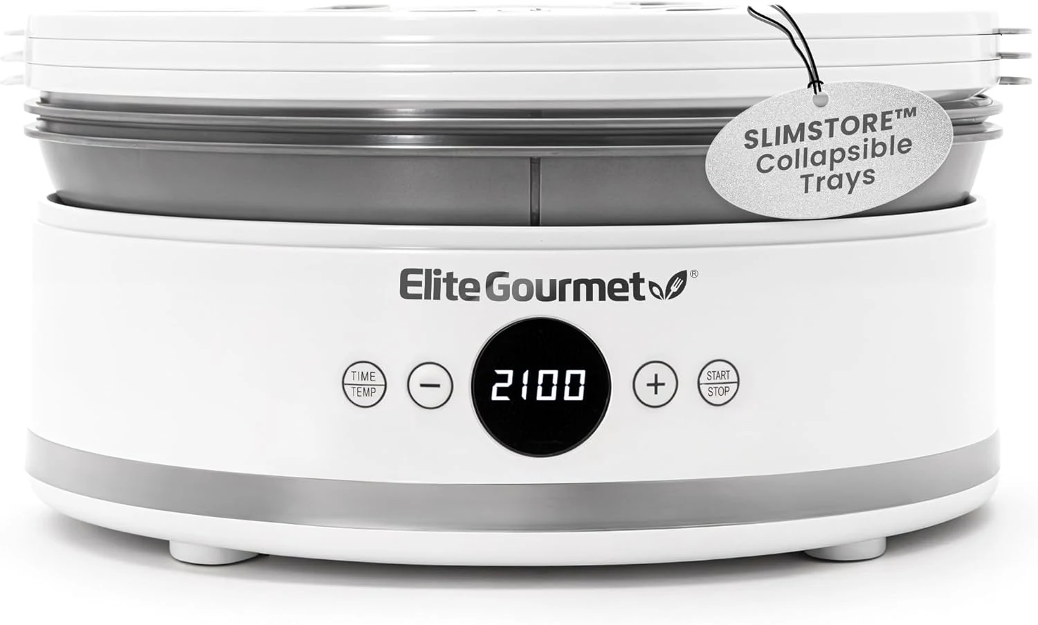 Elite Gourmet EFD329WD Digital Food Dehydrator with 5 BPA Free SlimStore™ Collapsible Trays