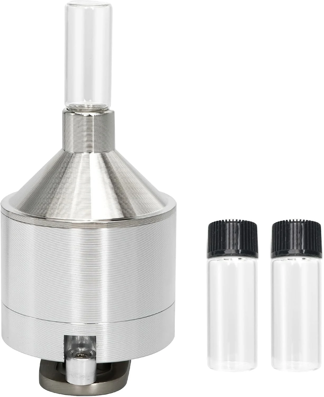 Grinder【Superfine Grinding】aluminum alloy Pepper Grinder Set, Silver 2.2 inch