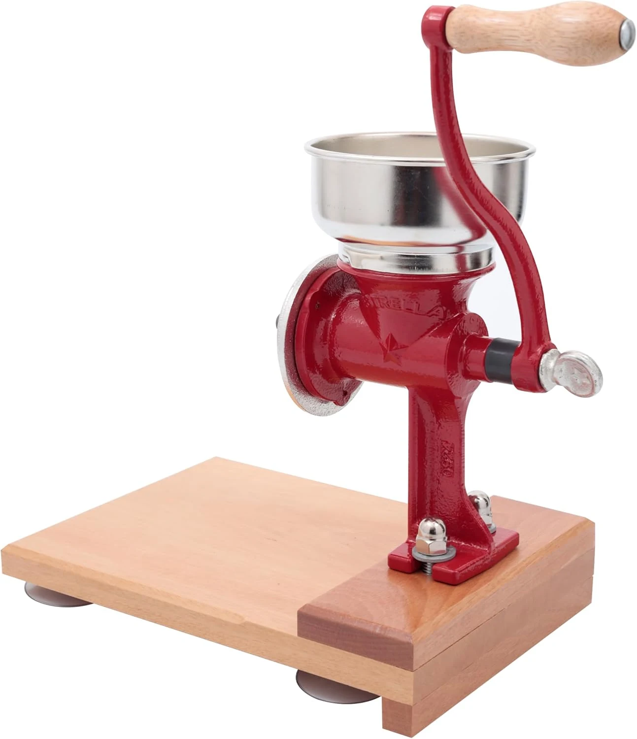Estrella Grain Mill with Wooden Table, Mexican Manual Corn Grinder