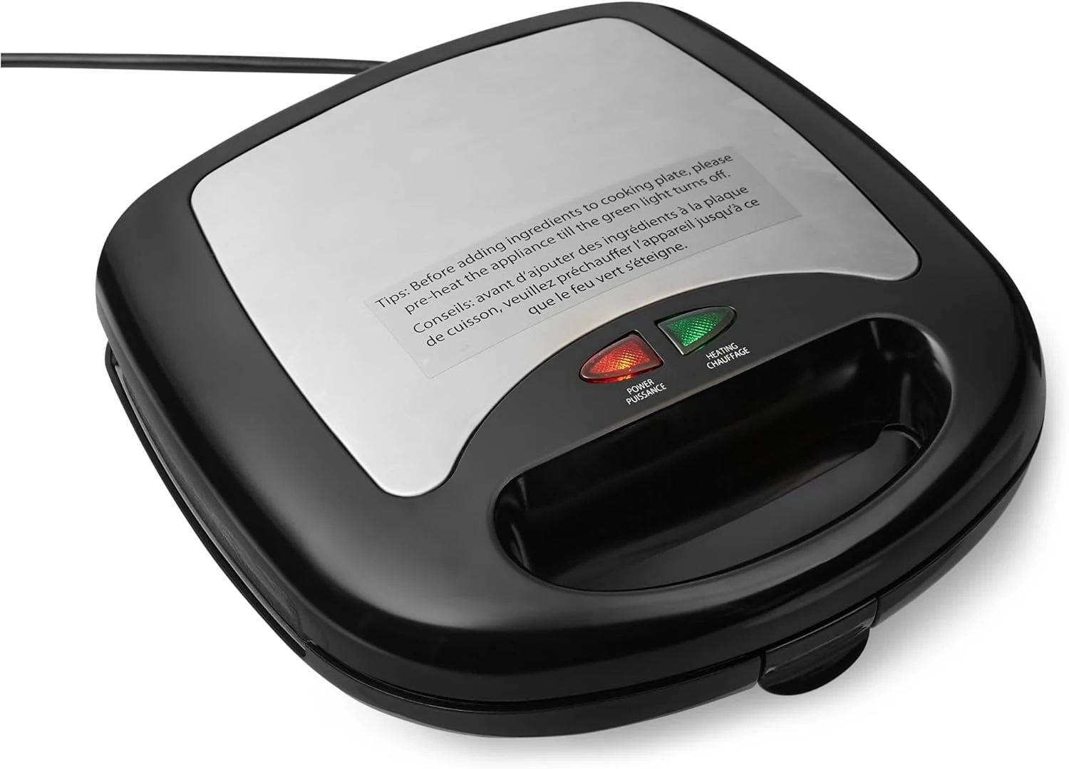 Amazon Basics 3-in-1 Sandwich Maker, Panini Press and Waffle Maker (Removable Ceramic-Coated Plates, 760W)