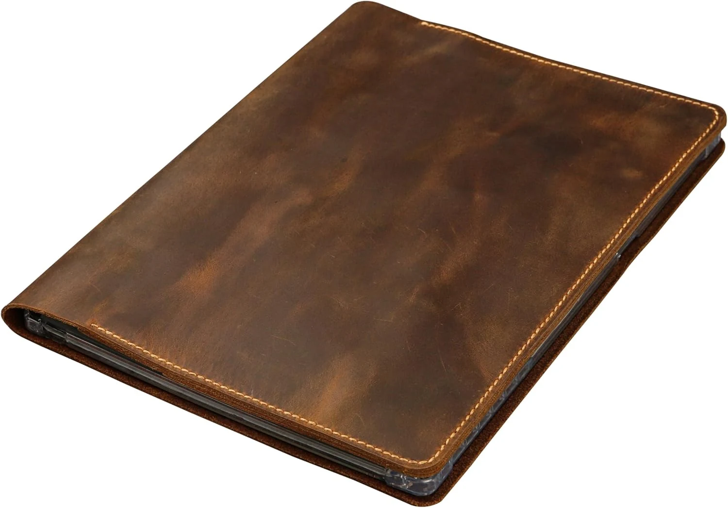 Genuine Leather Folio Case compatible with reMarkable Paper Pro, Leather Book Folio with Pen Holder Cover